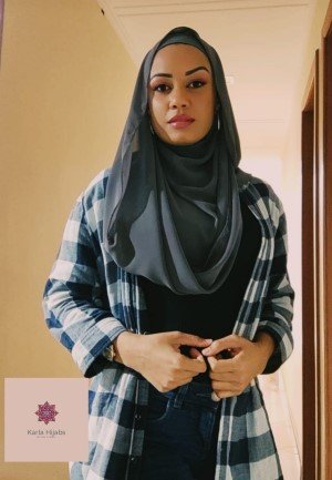Hijab Chiffon Cinza- Cliente Aline