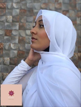 Hijab Chiffon branco