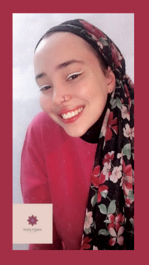 Hijab Floral Escuro