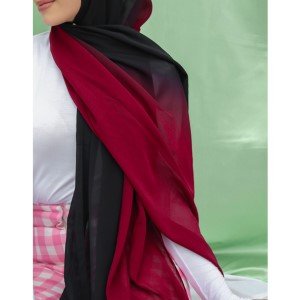 Hijab Degradê tecido vinho