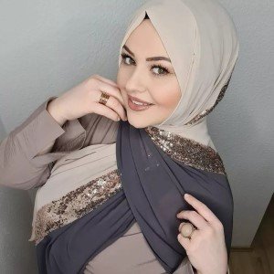 Hijab Chiffon 2 cores paete - cinza