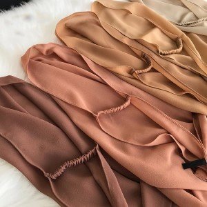 Hijab com Elástico Marrom