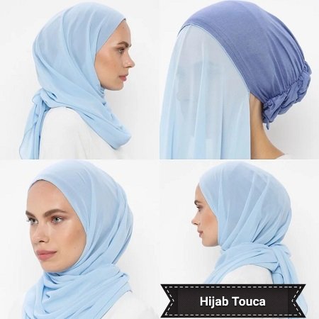 Hijab de touca acoplada