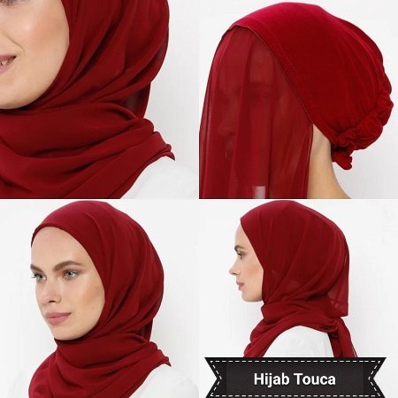 Hijab de touca acoplada