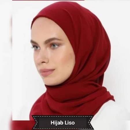 Hijab Chiffon simples vermelho