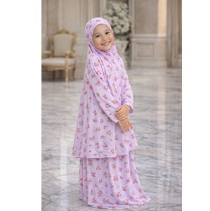 Roupa de rezar Infantil floral clara