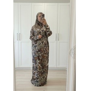 Roupa de rezar Floral Escura Peça Unica