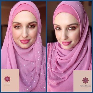 Hijab Strass rosa