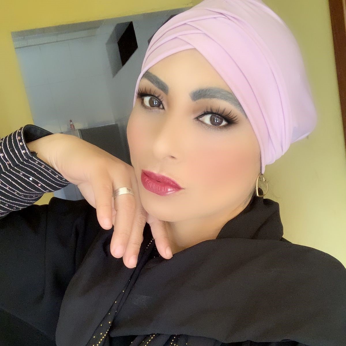 Touca turbante rosa