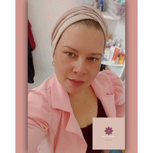 Touca turbante rose