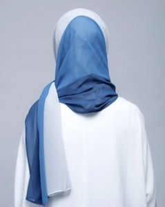 Hijab Tricolor - azul