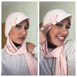 Turbante Boné Rosa Claro